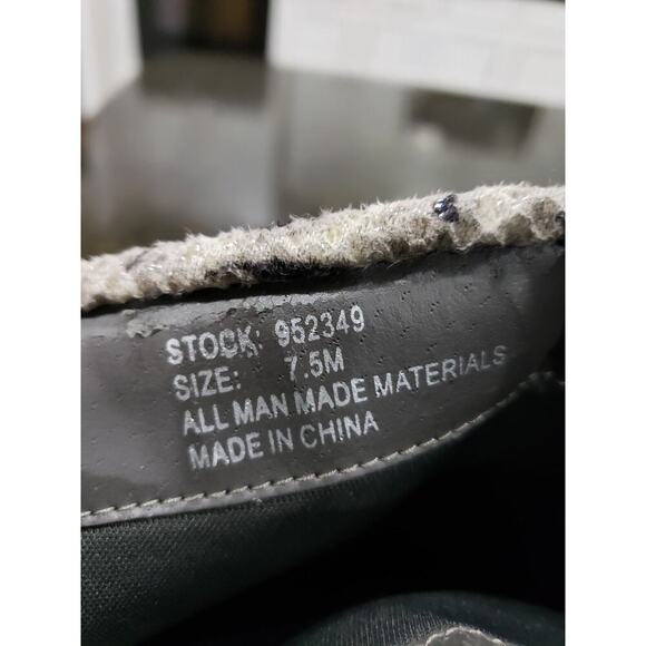 Curations High Top Boots Women's 7.5M Multi Scrunch Snake Round Toe Wedge Heel - Picture 3 of 10